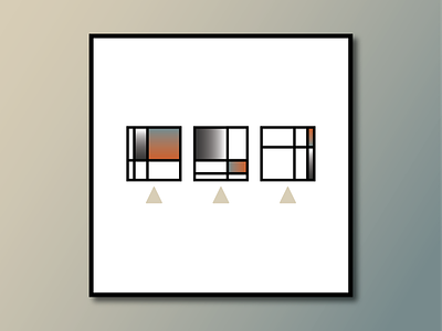 1.2.1 gradient illustration line minimal modern modern art print shape square tree vector