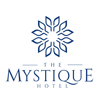 Mystique Hotel Logo banner branding corporate design graphic design illustration poster typography ui vector