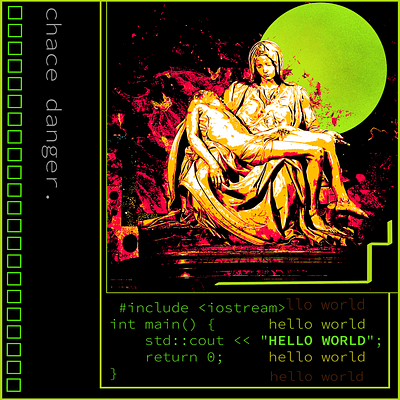Hello World Album Cover digital art graphic design illustration