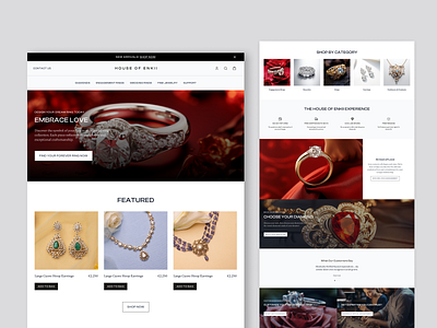 Jewelry Website - Ecommerce ecommerce jewelry jewelry website landing page shopping ui ux webdesign