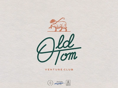 Old Tom Venture Club Logo System animal brand design brand identity branding branding design business branding golf hand drawn hand lettering identity design illustration lettering logo logo design mascot retro type typography vintage visual identity