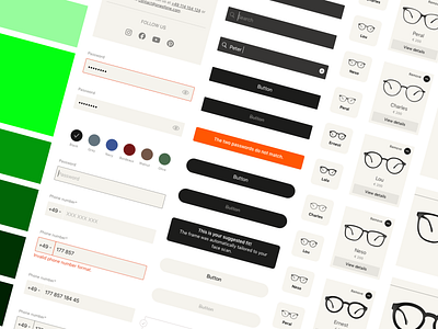 One of One Eyewear – Design System app design ui ux