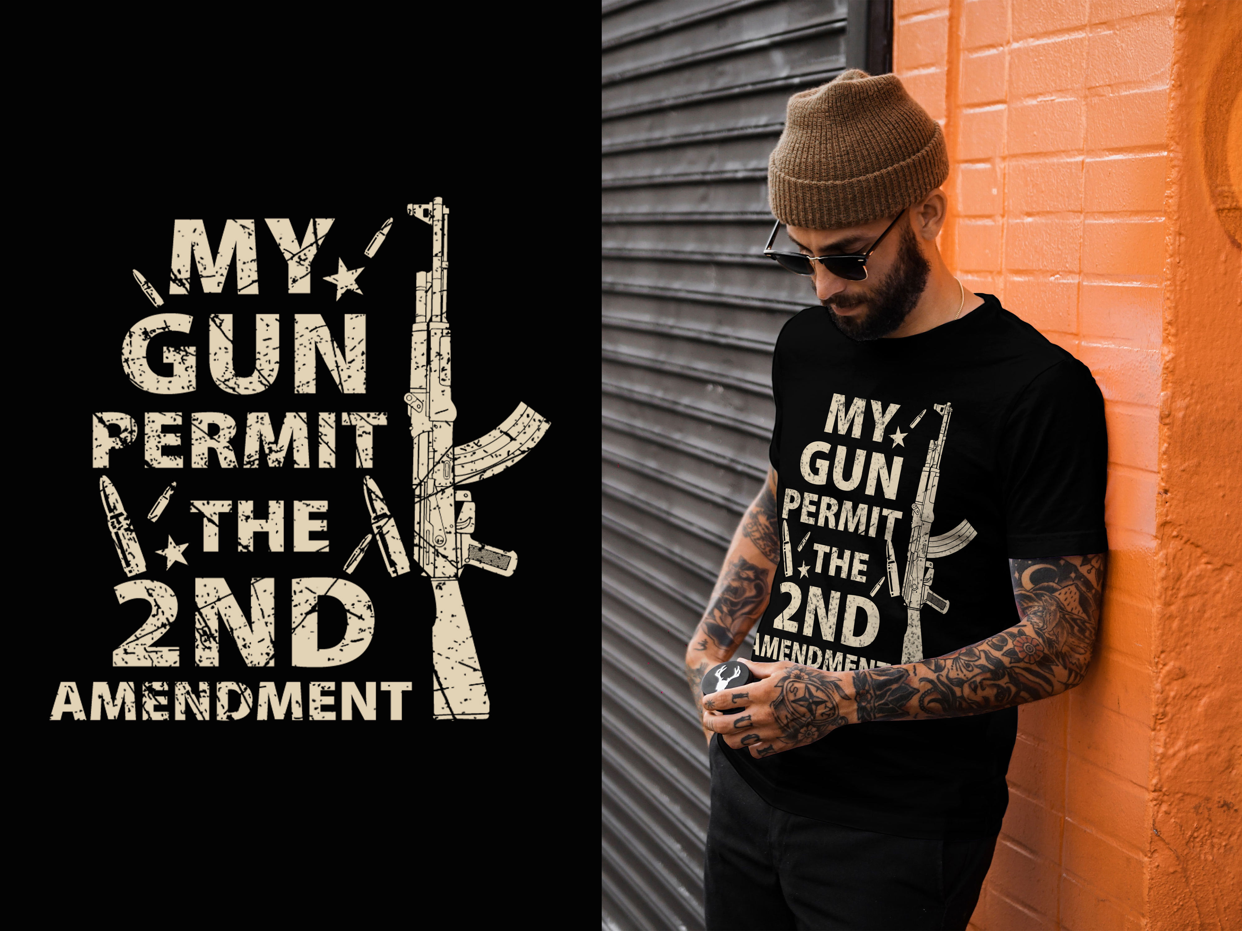 2nd Amendment T Shirt Design designs themes templates and