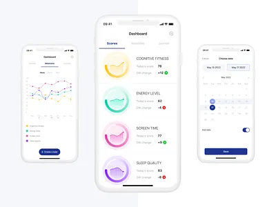 QuantActions – Measure Your Cognitive Fitness app design ui ux