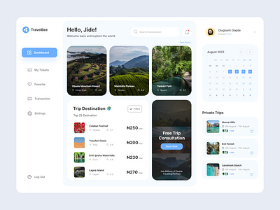 TravelBee design nigeria places travel ui visit website