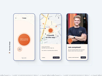 Client flow - Security Asapp application design interface design mobile app product designer punic button security application ui user flow