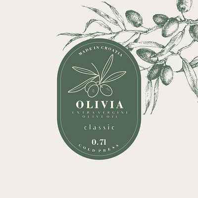 Olivia Oils branding graphic design logo package design