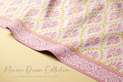 Mimosa fashion design illustration pattern textile design