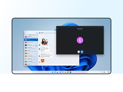 Telegram for Windows 11 blue desktop messenger telegram ui ux windows11
