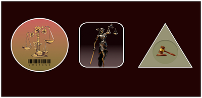 "THE ICONS OF JUSTICE" branding dailyui design flat graphic design icon illustration logo minimal typography ui ux vector web website
