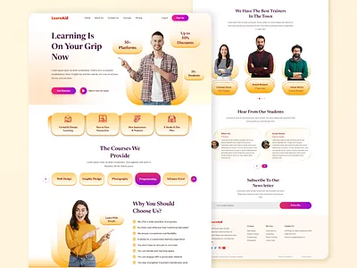Online Learning Website Landing Page Design creative web design e learning e learning website design education web design education website design landing page design learning web design learning website ui ux online learning online learning website design service website design ui ux design web design web page design website website for e learning website for education website homepage website landing page