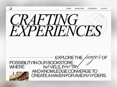 Bookstore Website Landing Page Inspiration above the fold book bookstore design elegant landing minimal shop swiss swiss design typography ui ux