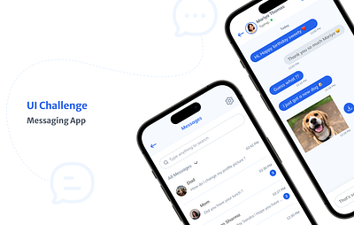Messaging App | Daily UI Challenge 100dayuichallenge app design dailyui figma messaging app mobile app ui design