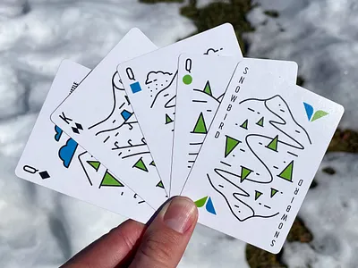 Snowbird Ski Resort Playing Cards cards game line mountain playing cards resort run ski snow snowbird tree utah wings winter