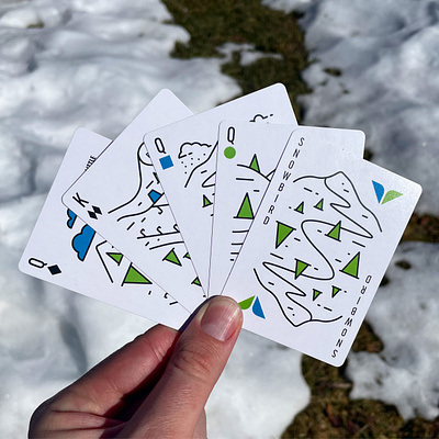 Snowbird Ski Resort Playing Cards cards game line mountain playing cards resort run ski snow snowbird tree utah wings winter