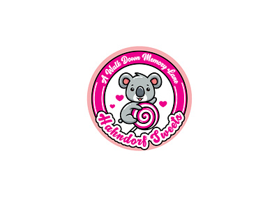 koala candy logo branding candy logo cute logo design graphic design illustration illustrator koala logo logo typography vector