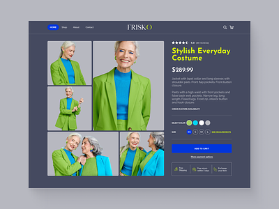 Product page dribbble ecommerce fashion landing online store product page shopping ui