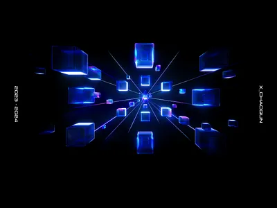 Tech-inspired 3D renderings vol.3 3d blue branding c4d design graphic design octane render technology ui