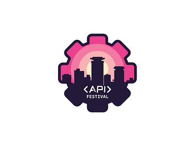 API Festival: Tech Conference branding graphic design logo ui