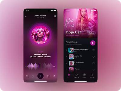 Daily UI #009 - Music player creativechallenge dailyui design designinspiration digitaldesign dribbblechallenge moderndesign ui