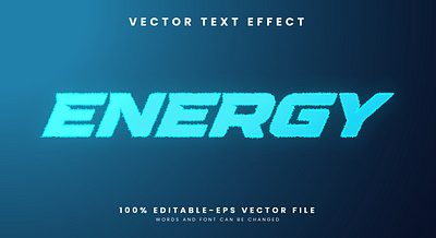 Energy 3d editable text style Template extra energy