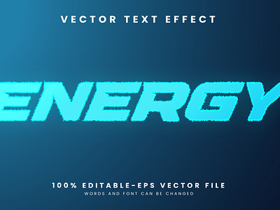 Energy 3d editable text style Template extra energy