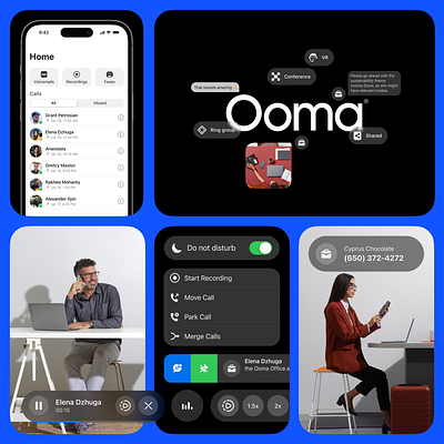 Ooma Mobile App app branding business design ooma ui