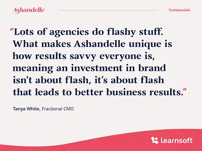 Learnsoft Testimonial creativity marketing testimonial