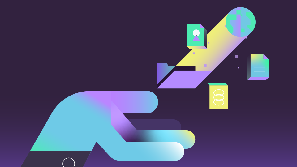 Vexus - a new blockchain experience 2d animation animation blockchain fab design files globe gradients hand motion design motion graphics technology world