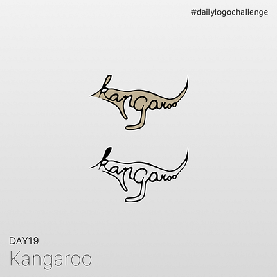 Day 19 | Kangaroo | Daily Logo Challenge dailylogochallenge day19 design graphic design logo