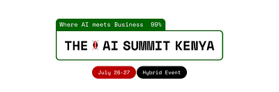 The AI Summit Kenya ; Twitter Header branding graphic design logo ui