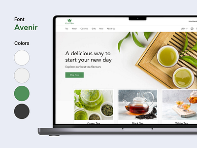 Tea Shop web design e commerce e commerce website landing page product page tea page tea shop tea shop design tea shop web design tea shop website tea store ui ux design web design