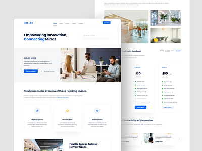 Landing Page Design for Co-working Space Website app design appui co working space landing page co working space website dashboard dashboard design landing page landing page design product design saas ui ui design ui ux user interface design ux web design website design wen ui