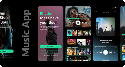 Groove Music App mobile ui music app ui design