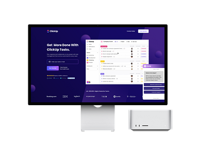 Redesign of a Simple Webpage for Clickup. adobe xd figma graphic design illustrator photoshop product design ui uiux uiux design user experience user interface user persona ux web design