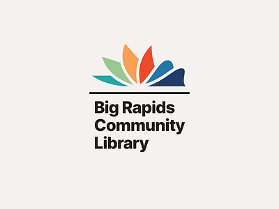 Library Brand Identity big rapids book books brand brand identity branding color community library families identity learning library lockup logo michigan public library rapids vector