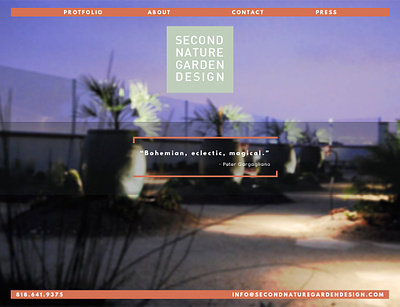 Second Nature Garden Design web design