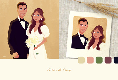 Wedding Illustration graphic design illustation wedding wedding illustration wedding portrait