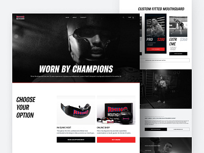 Custom Fitted Mouthguards website design figma ui ux webdesign