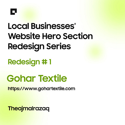 Gohar Textile Hero Section Redesign branding graphic design logo ui