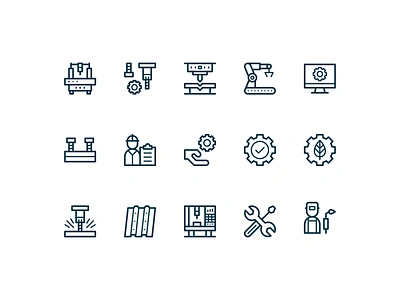 Machinery icons cog cogs design icon icons illustration machine machinery machines minimal minimalism minimalist tools vector