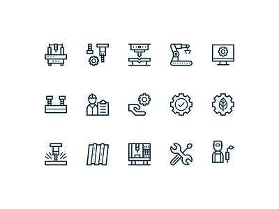 Machinery icons cog cogs design icon icons illustration machine machinery machines minimal minimalism minimalist tools vector
