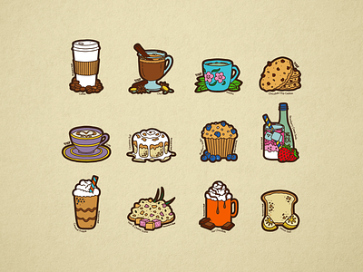 Scratch 'n' Huff Coffee Shop baking coffee coffee shop design drinks food illustration retro vintage inspried