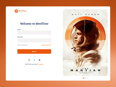 Login & Signup Pages for Movie Streaming figma login minimal design movie streaming sign up ui ui ux visual design web design