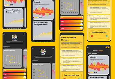 Climate Change tracking app amazing design figma app design figma new design newbie design ui ui trends ux trends
