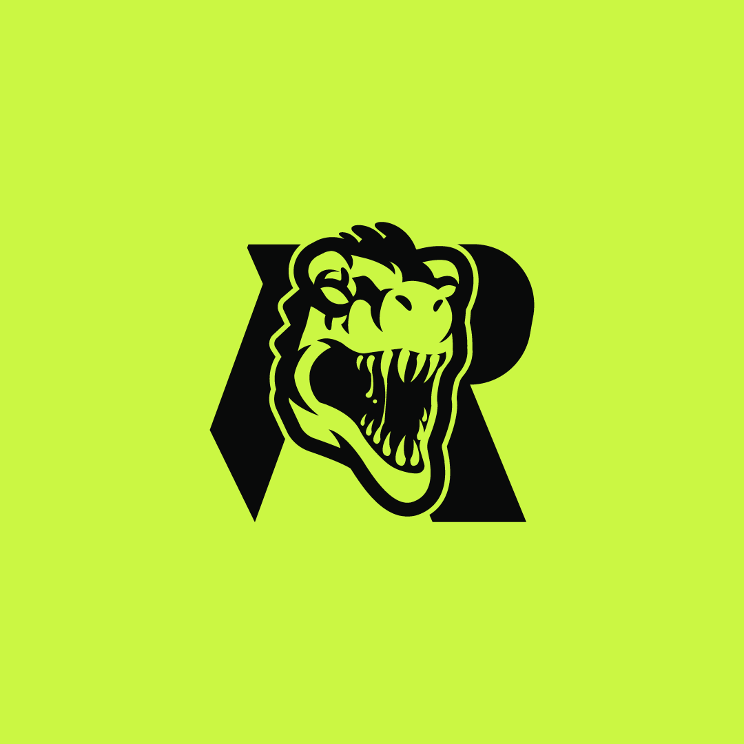 R-Raptor logo ancient animal character design esports graphic design illustration letter r logo mascot minmal primitive raptor unicolor vector