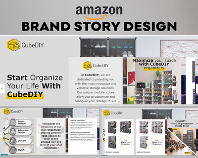 Amazon Brand Story - Storage Solutions amazon branding design graphic design graphicdesign illustration listingimages photoshop