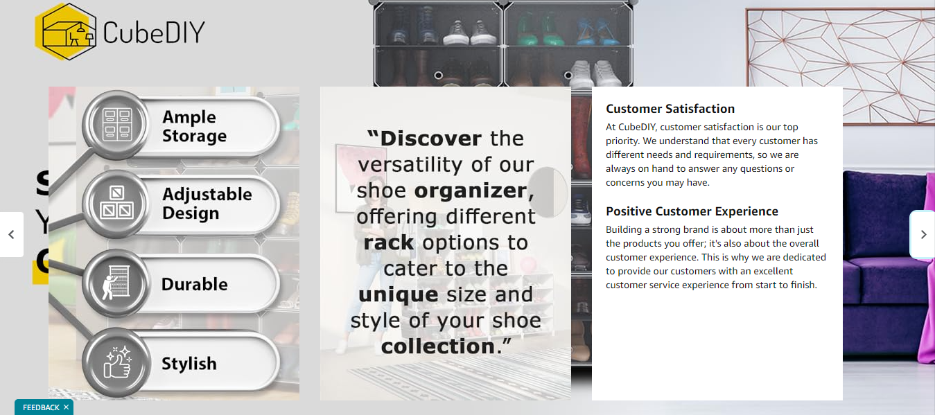 Example of Amazon Brand Story Design