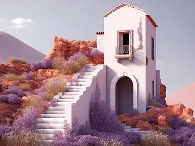 Behold the enchanting sight of a house 3d animation branding graphic design logo motion graphics ui