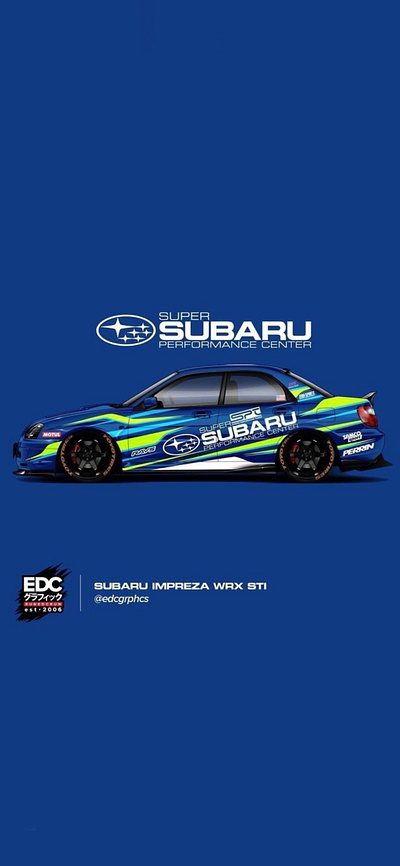 Subaru Impreza WRX STI race car art